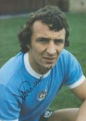 Football Mike Summerbee signed 12x8 inch colour photo pictured during his playing days with
