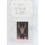 Boxing Ross Minter signed 6x4 album page and colour photo affixed to a4 sheet. Can be removed off