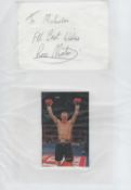 Boxing Ross Minter signed 6x4 album page and colour photo affixed to a4 sheet. Can be removed off
