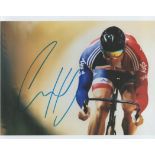 Cycling. Chris Hoy Signed 10 x 8 inch Colour Photo. Signed in blue ink. Good condition. All