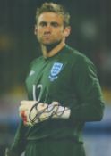 Football Robert Green signed 12x8 inch colour photo pictured while playing for England. Good
