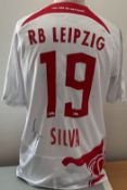 Football Andre Silva signed RB Leipzig replica home shirt size medium. Good condition. All