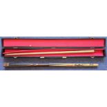 Snooker Legends multi signed cue and case signatures include Ronnie O'Sullivan, Jimmy White, Shaun