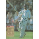 Cricket Nasser Hussain signed 12x8 inch colour magazine photo. Good condition. All autographs are