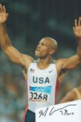 Athletics Maurice Greene 12x8 inch signature piece includes signed card mounted to a 12x8 inch