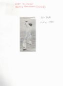 Cricket Sonny Ramadhin signed 5x2 black and white magazine photo attached to A4 sheet. Good