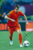 Football Rafael Van der Vaart signed 12x8 inch colour photo pictured in actin for the Netherlands.