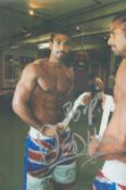 Boxing David Haye signed 12x8 inch colour photo. Good condition. All autographs are genuine hand