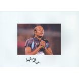 Athletics Angelo Taylor signed 12x8 inch colour photo. Angelo F. Taylor (born December 29, 1978)