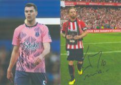 Football collection of 10 signed 12x8 photos signatures include Yerry Mina, Michael Keane, Iker