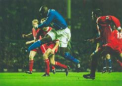 Football Kevin Campbell signed 12x8 inch colour photo pictured in action for Everton. Good