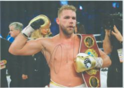 Boxing Billy Joe Saunders signed 12x8 inch colour photo. Good condition. All autographs are