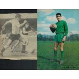 Football Peter Bonetti signed 8x6 inch colour magazine photo on reverse Dave Mackay. Good condition.