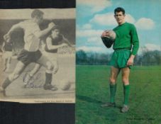 Football Peter Bonetti signed 8x6 inch colour magazine photo on reverse Dave Mackay. Good condition.