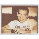 Boxing Gene Fullmer signed 8x6 black and white photo affixed to A4 sheet. Can be removed off