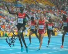 Athletics Asbel Kiprop signed 12x8 inch colour photo. Asbel Kipruto Kiprop (born 30 June 1989) is