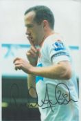 Football Charlie Adam signed 12x8 inch colour photo pictured while playing for Blackpool. Good