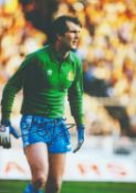 Football Joe Corrigan signed 12x8 inch colour photo pictured in action for Manchester City. Good