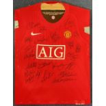 Manchester United multi signed Replica home shirt 22 signatures includes some Old Trafford legends