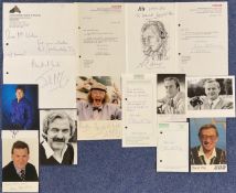Sport Commentators a collection of signed postcards and similar by Peter Alliss (on a nice
