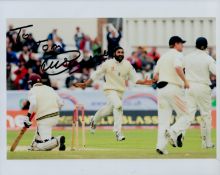 Monty Panesar signed 10x8 inch colour photo, dedicated. Good condition. All autographs are genuine