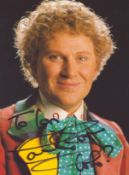 Colin Baker signed as The Doctor 6x4 inch colour photo. Good condition. All autographs are genuine