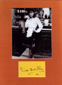 Vicki Michelle Signed Signature Piece with Black and White Photo Mounted to an overall size of 16
