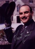David Suchet signed 7x5 colour photo. Good condition. All autographs are genuine hand signed and