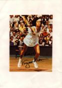 Virginia Wade Signed 8x12 Tennis Photo. Good condition. All autographs are genuine hand signed and