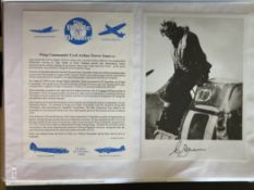 WW2 BOB fighter pilots Lawrence Henstock 64 sqn signature and Hurricane cover signed David Looker