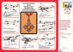 WW2 Multi signed DM Cover Appointment to The Excellent. Good condition. All autographs are genuine