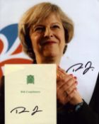 Theresa May Former Conservative Prime Minister 10x8 inch signed photo & compliment slip. Good