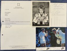 Tennis collection of signed postcards and photographs by Boris Becker, Virginia Wade (with