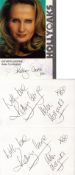 Hollyoaks Signatures on Hollyoaks Card. Signature of Kathryn George (Helen Cunningham). Good