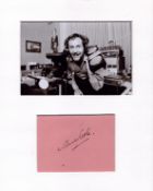 Kenny Everett 6x4 inch black and white photo with signature card of Maurice Cole. Good condition.