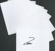 Football Tanguy Ndombele Collection of Nine 6 x 4-inch Autograph Cards. Signed in black ink. Good