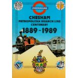 London Underground Chesham Metropolitan Branch Line Centenary Souvenir Guide 12x8.5 inch. Good