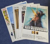 Collection of 5 Film posters, varied sizes (The 7th Dawn, King David, The Horseman, The Thief Who