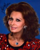 Sophia Loren signed 10x8 colour photo. Good condition. All autographs are genuine hand signed and