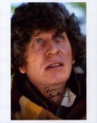 Tom Baker signed 10x8 inch colour photo. Good condition. All autographs are genuine hand signed