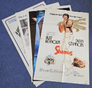 Collection of 5 Film posters, varied sizes (Lawrence of Arabia, Shamus, Flap, Time Lost and Time
