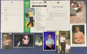 Golf collection of signed photographs and similar by Colin Montgomerie (with accompanying letter