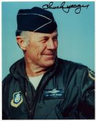 Chuck Yeager signed 10x8inch colour photo. From single vendor Space Astronaut collection including