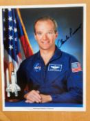 NASA Astronaut Charles Precourt signed 10 x 8 inch colour NASA litho photo. From single vendor Space