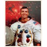 Fred Haise signed 10x8 inch original NASA colour photo pictured in Space suit inscribed Fred Haise
