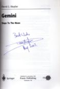 David J. Shayler signed softback book titled Gemini Steps to the Moon 433 pages signature on the