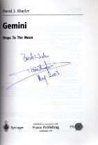 David J. Shayler signed softback book titled Gemini Steps to the Moon 433 pages signature on the