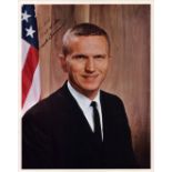 Frank Borman signed 10x8 inch colour photo pictured in suit dedicated. From single vendor Space