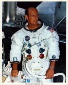 Charles Conrad Jr signed 10x8 inch NASA original colour photo pictured in space suit. From single