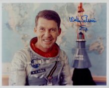 Wally Schirra signed 10x8inch colour photo in spacesuit. From single vendor Space Astronaut